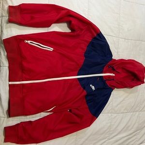 Nike windbreaker size:medium color:red and blue